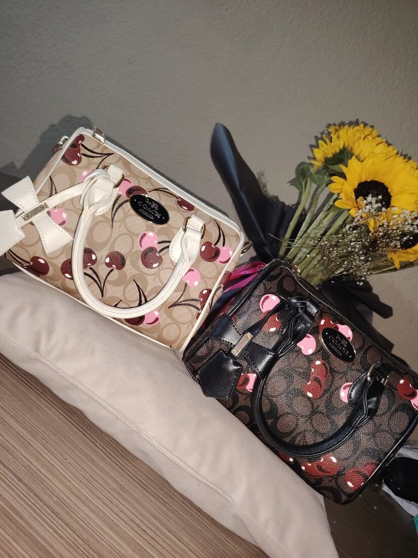 Bolsas Coach estampado de cerezas y floral